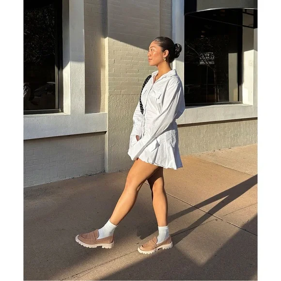 Dolce Vita Elias Lug Suede Loafer Size 8 in Toffee - Picture 2 of 13